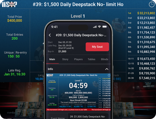 WSOP 在线内容预览